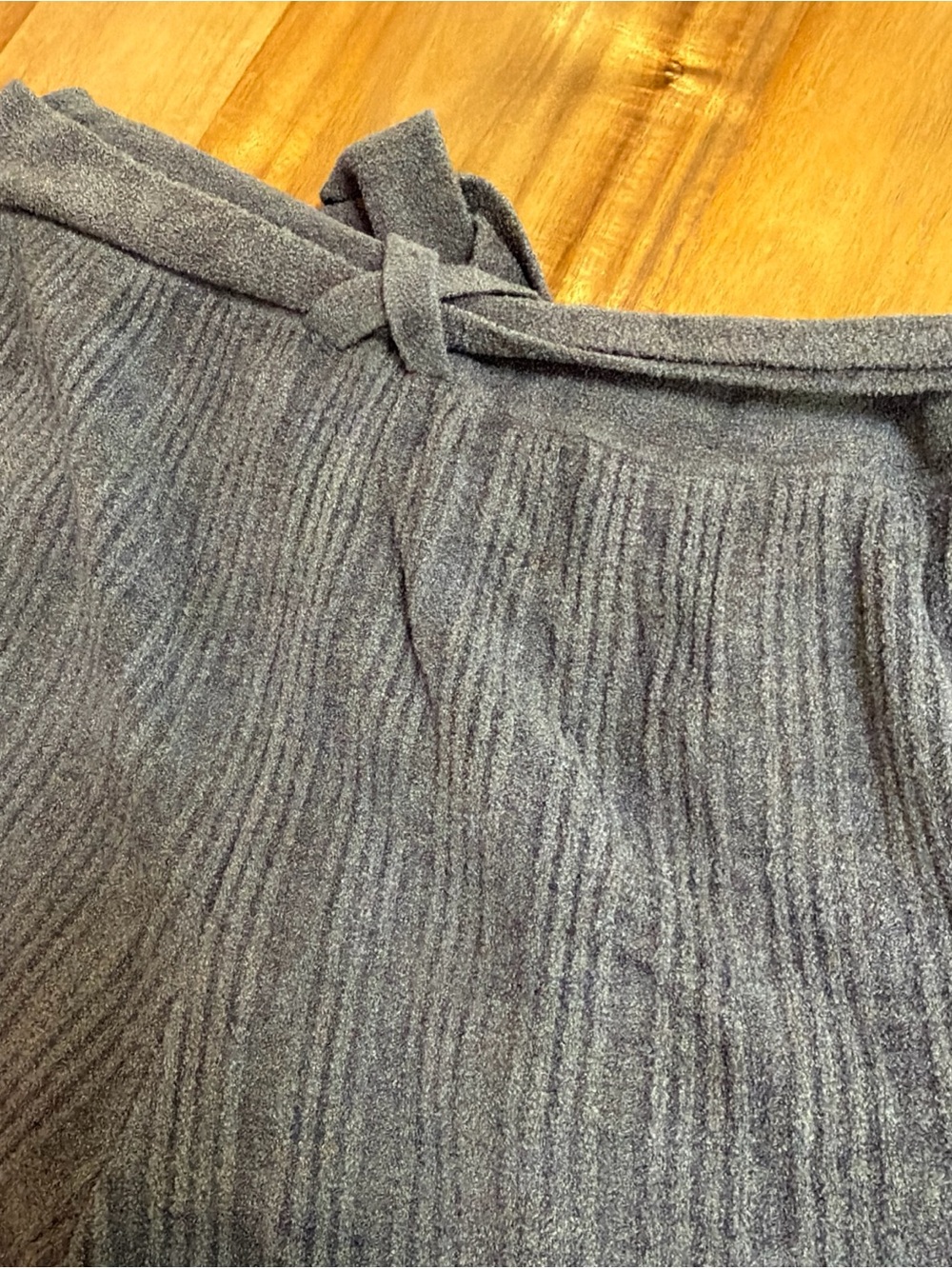 Barefoot Dreams Ribbed Lounge Pants Dark Gray Belted Small CozyChic Ultra Lite - Picture 9 of 9